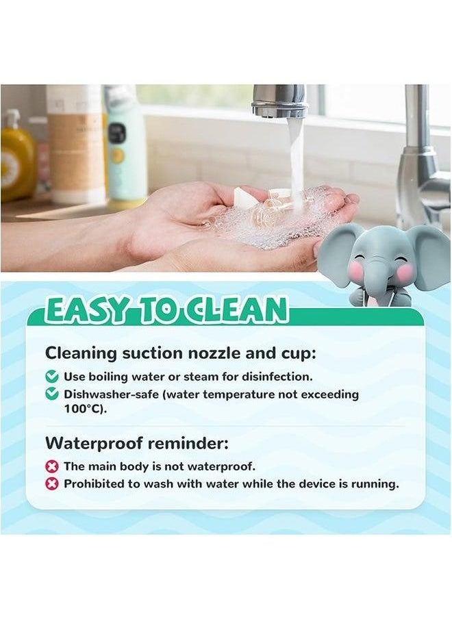 Automatic Baby Nasal Aspirator Vacuum Cleaner For Infant Safety Electric Silent With LED Light Music Rechargeable Nose 3 Tips And 1 Tweezers