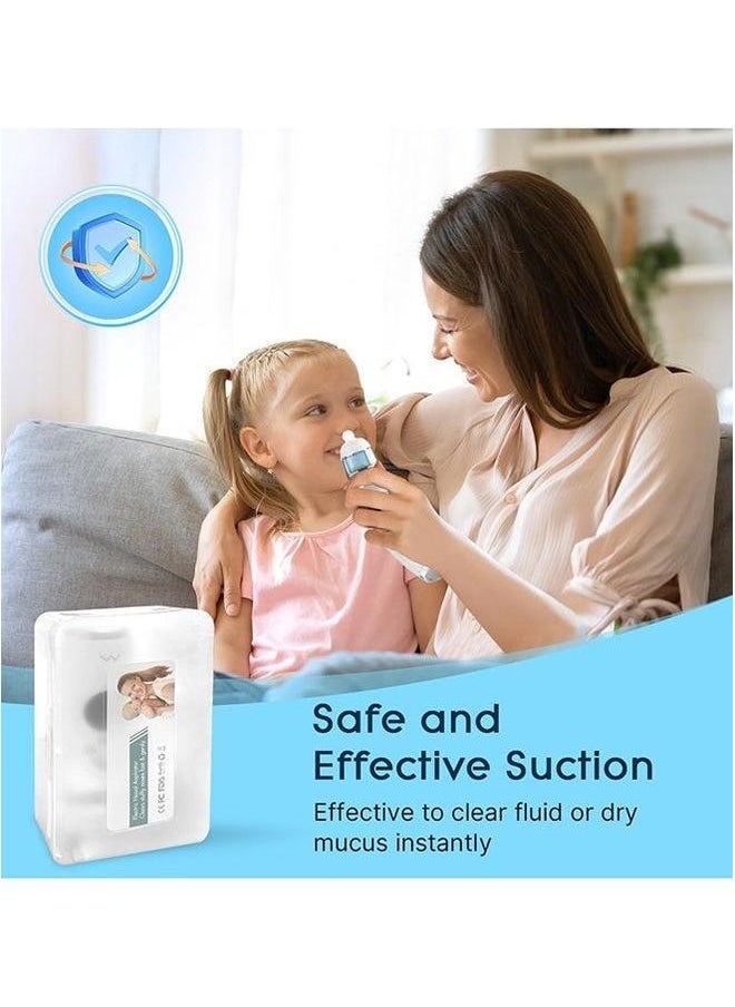 Electric Nasal Aspirator with Music and Light, Waterproof Nose Suction 3 Silicone Tips for Baby, Rechargeable Cleaner Toddler 5 Levels