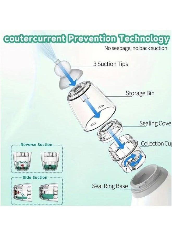 1pc electric convenient nasal suction device with three adjustable levels and replaceable heads