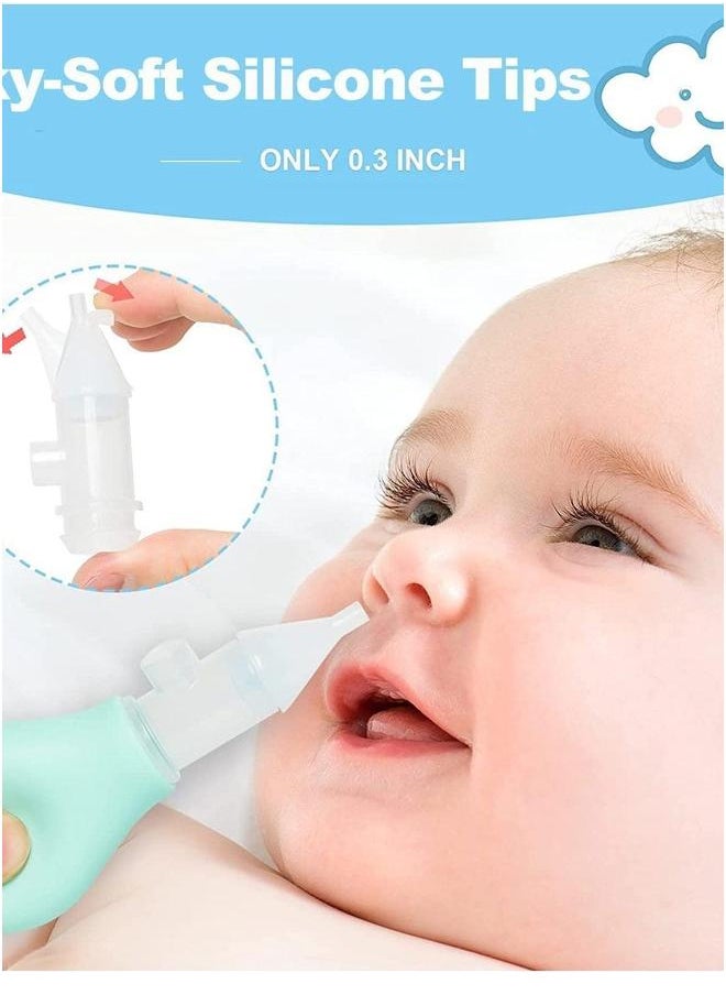 Pack Of 2 Silicone Baby Nasal Aspirator, Premium Anti-Backflow Nose Cleaner, Manual Snot Sucker With Carrying Case
