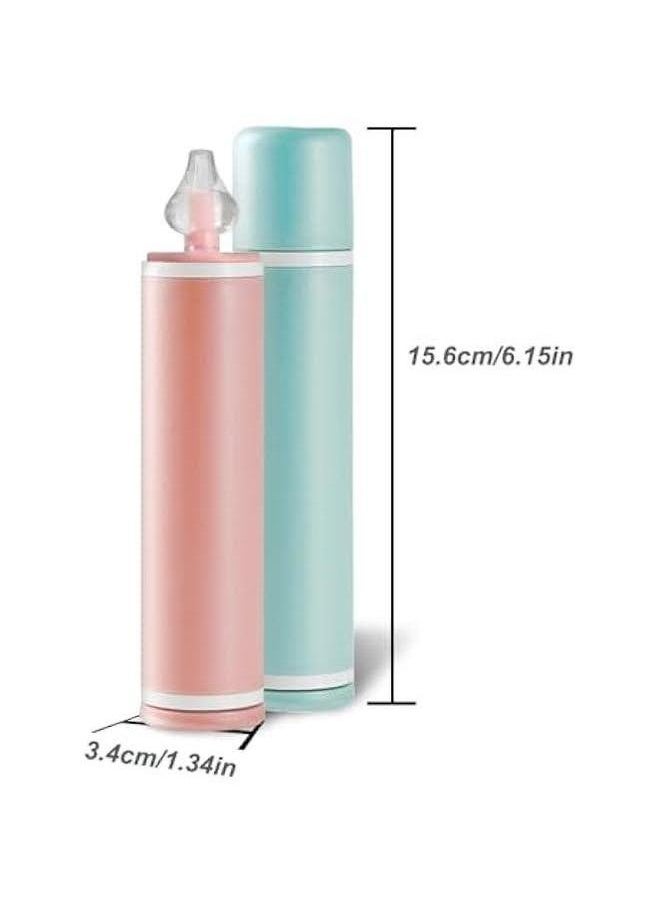 Nasal Aspirator for Baby and Adult - 2Pcs Nose Syringe Cleaner Wash Cleaning All Age, Portable Manual Aspiratior with Personal Case, Easy to Use (Pink)