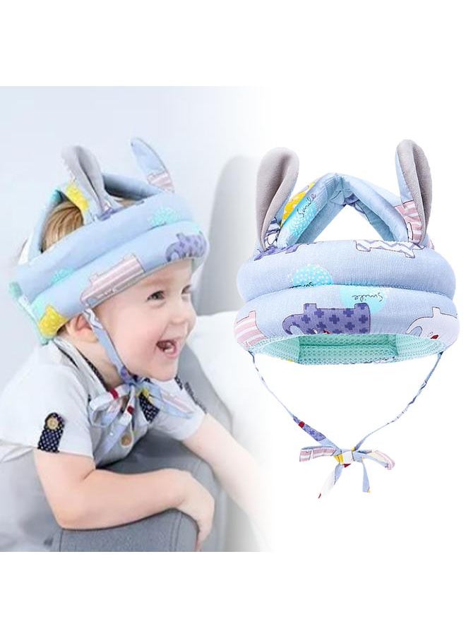 Baby Head Safety Hat Cotton Breathable Prevent Falling Adjustable Baby Safety Helmet Hat for Running Walking