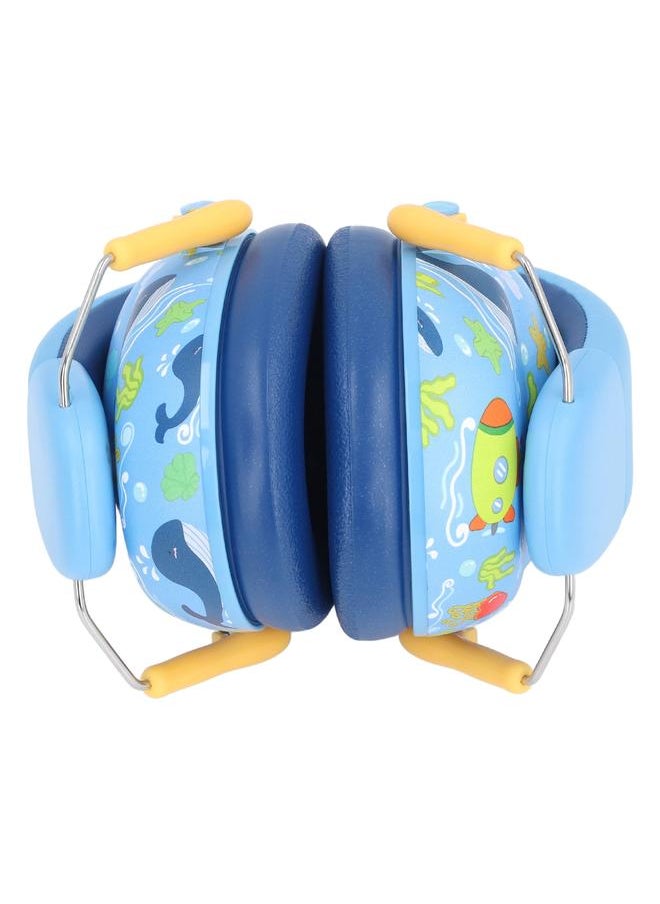 Infant Hearing Protection Earmuff Double Imitation Leather Lining Baby Noise Cancelling Headphones Blue