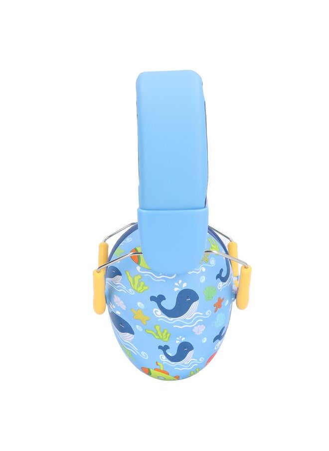 Infant Hearing Protection Earmuff Double Imitation Leather Lining Baby Noise Cancelling Headphones Blue