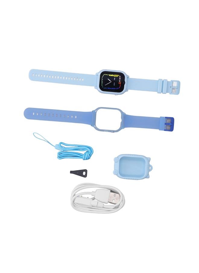 Children Smart Watch High Definition Large Screen Voice Message Video Calling Multi Function 4G Kids Watch Blue