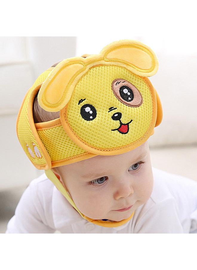 Baby Toddler Head Hat Anti Collision Hat Lightweight Hook & Loop Safety Helmet (Yellow Puppy)