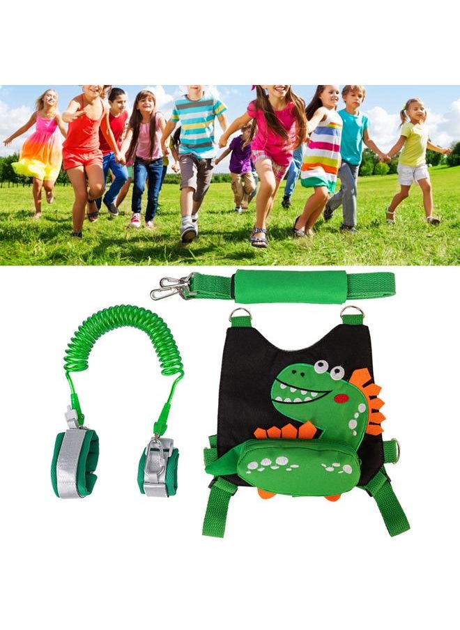 Assistant Strap Belt Cute Dinosaur Safety Toddler Traction Rope with 6.6ft String for Children Walking Black