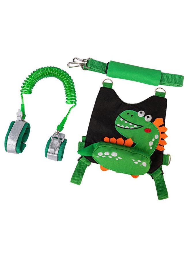 Assistant Strap Belt Cute Dinosaur Safety Toddler Traction Rope with 6.6ft String for Children Walking Black