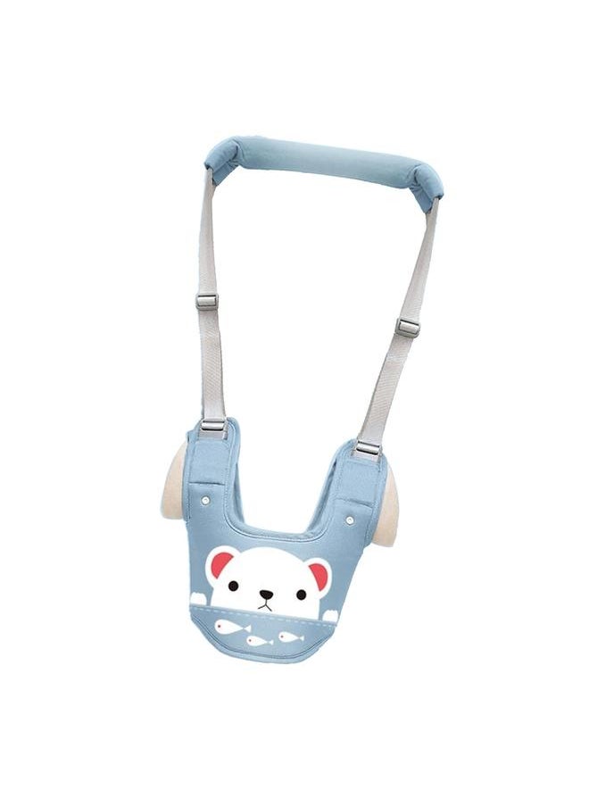Toddler Walking Harness Soft Breathable Cotton Safe Buckle Waistcoat Style Toddler Walker for Home Garden Outdoor Star Blue