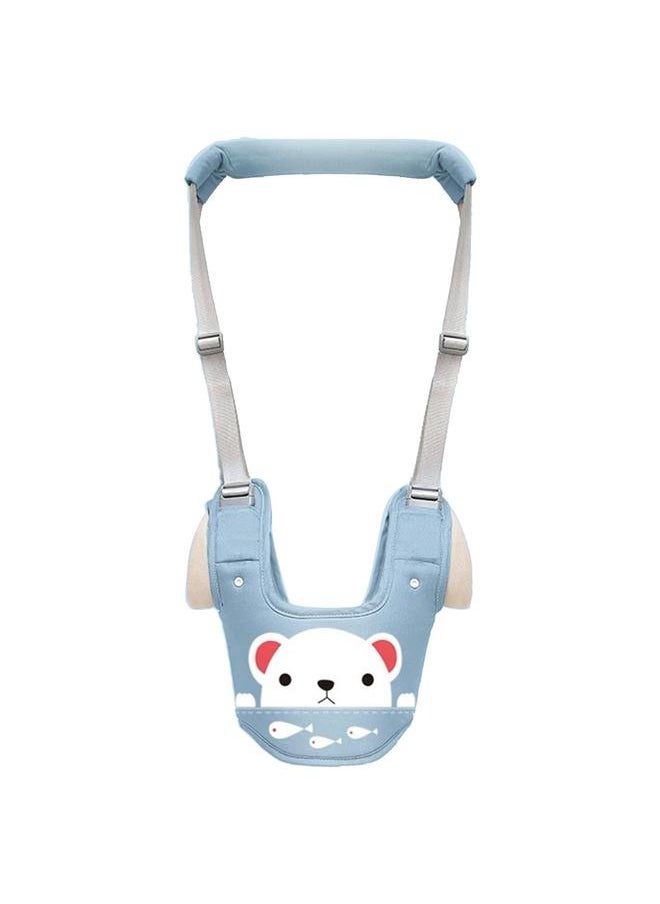 Toddler Walking Harness Soft Breathable Cotton Safe Buckle Waistcoat Style Toddler Walker for Home Garden Outdoor Star Blue