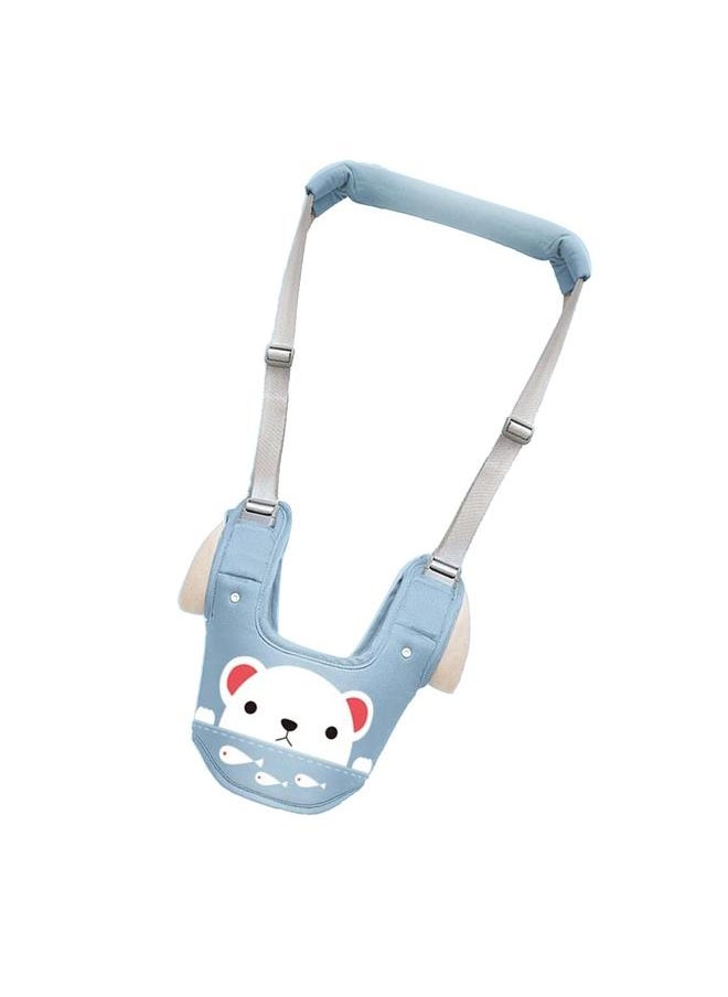 Toddler Walking Harness Soft Breathable Cotton Safe Buckle Waistcoat Style Toddler Walker for Home Garden Outdoor Star Blue