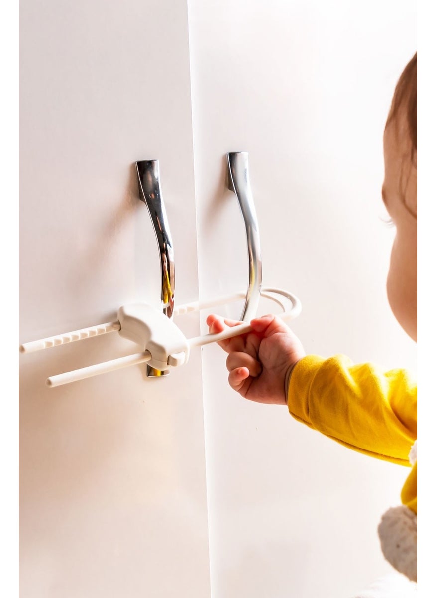 Ideal Baby 4 Pieces Rail Cabinet Lock