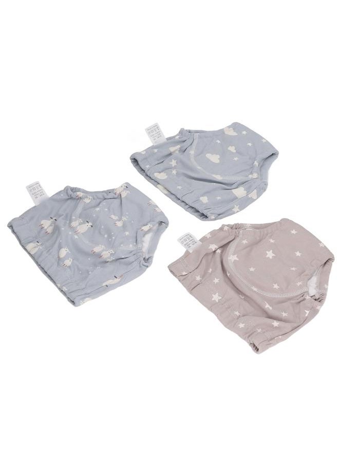 3pcs Baby Absorbent Training Pants Reusable Washable 6 Layers Gauze Breathable Urinary Isolation Pee Underwear Type 2