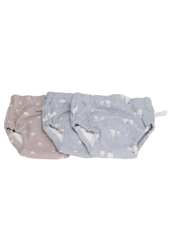 3pcs Baby Absorbent Training Pants Reusable Washable 6 Layers Gauze Breathable Urinary Isolation Pee Underwear Type 2