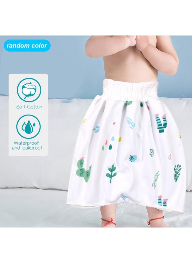 2pcs Washable Baby Diaper 3 Layers Reusable Infant Soft Cotton Diaper Cloth Skirt