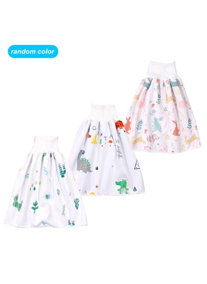 2pcs Washable Baby Diaper 3 Layers Reusable Infant Soft Cotton Diaper Cloth Skirt