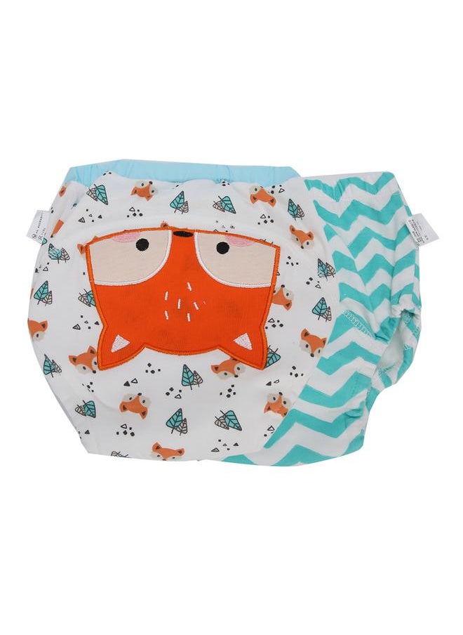 Learning Pants Cartoon Patch Cloth Diapers Baby Toilet Training Washable Nappy (2pcs/Set)Little Fox 90