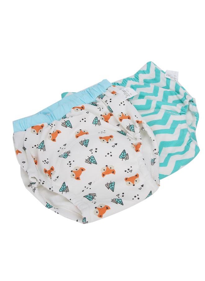 Learning Pants Cartoon Patch Cloth Diapers Baby Toilet Training Washable Nappy (2pcs/Set)Little Fox 90