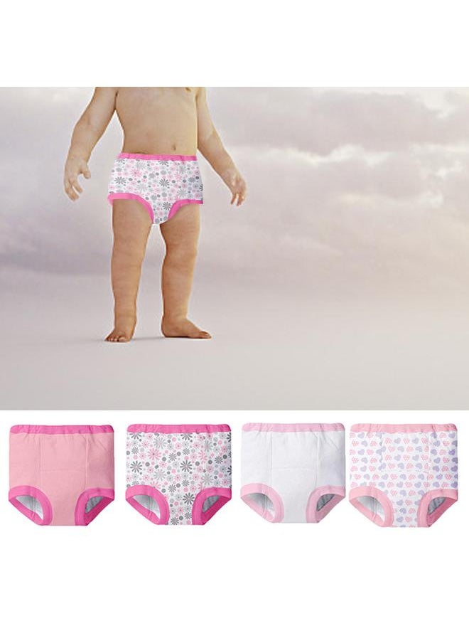 4Pcs 4layers Children Training Baby Cute Breathable Washable Newborn Cotton Diapers18M