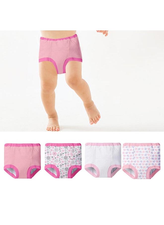 4Pcs 4layers Children Training Baby Cute Breathable Washable Newborn Cotton Diapers18M