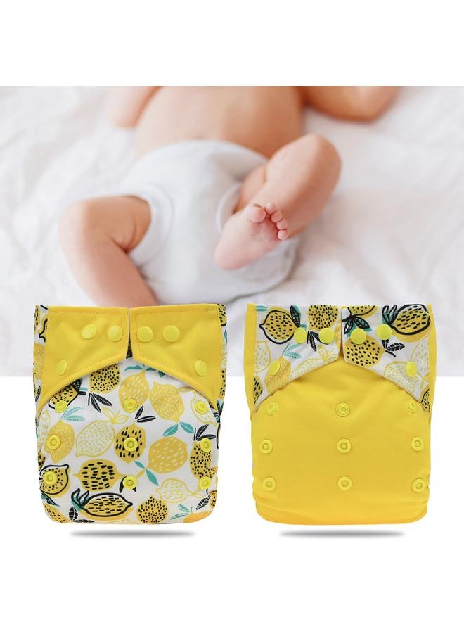 2Pcs Washable Baby Cloth Diaper Breathable Waterproof Training Pants for Newbornlemon