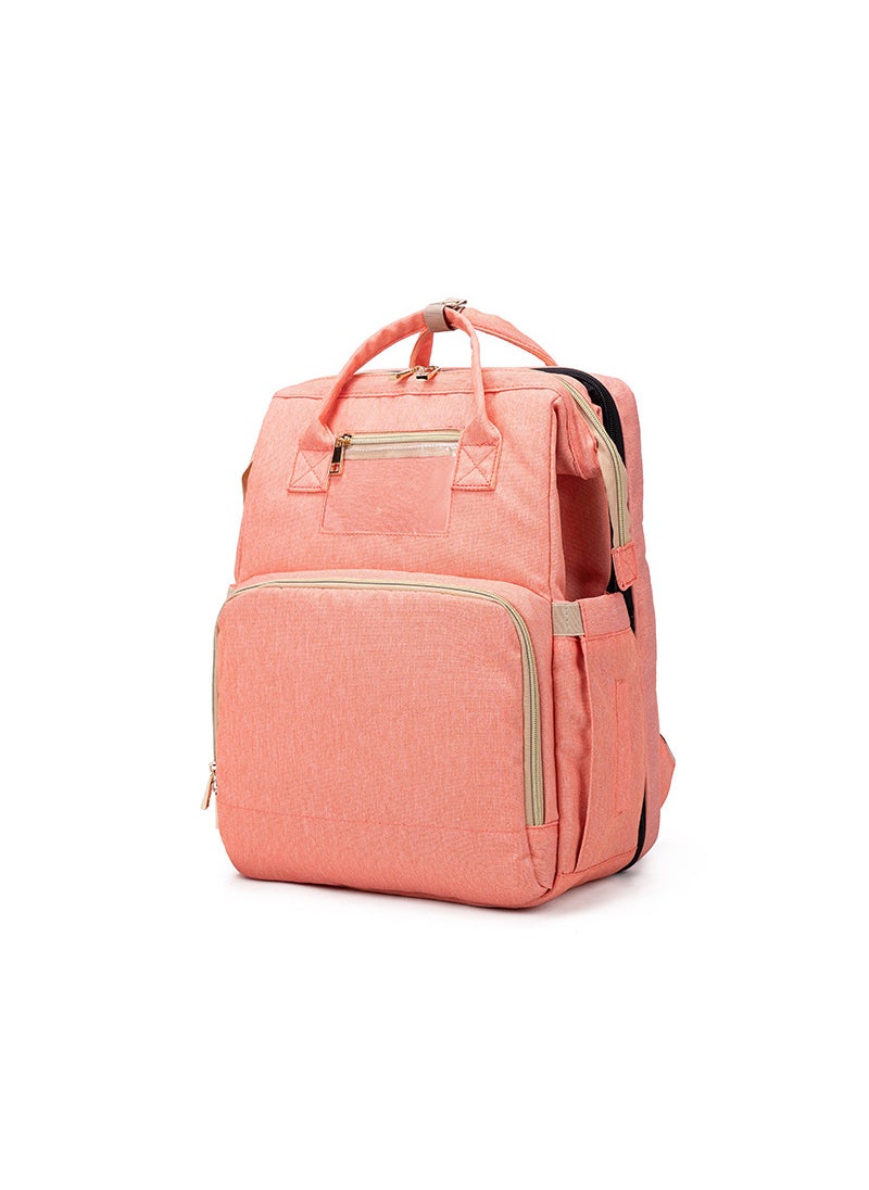 New Portable Folding Bed Mother-Baby Multifunctional Large Capacity Waterproof Double-Shoulder Bag Motorcycle Equipment Accessor Orange