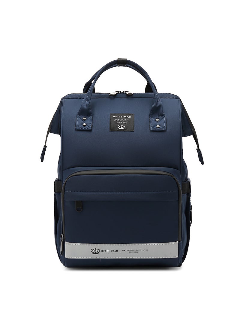 New Fashionable Multifunctional Waterproof Lightweight Large Capacity Mommy Bag Dual Shoulder Bag For Outdoors Casual Travel Palace Blue