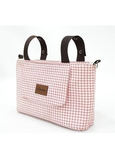 Baby Stroller Organizer Bag, Shoulder Strap, Mother Baby Care Bag, Waterproof, Gingham Series