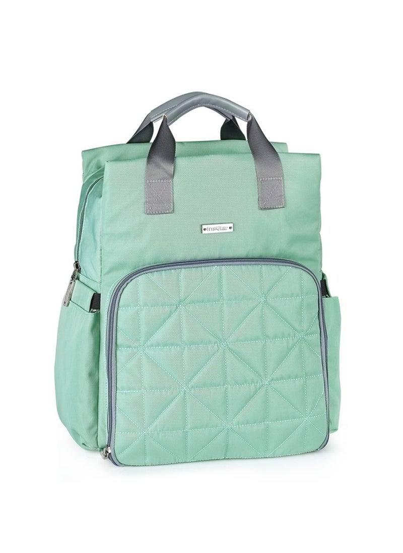 Lightweight and Compact Baby Water-proof Diaper Backpack Bag With Stroller Strap （green）