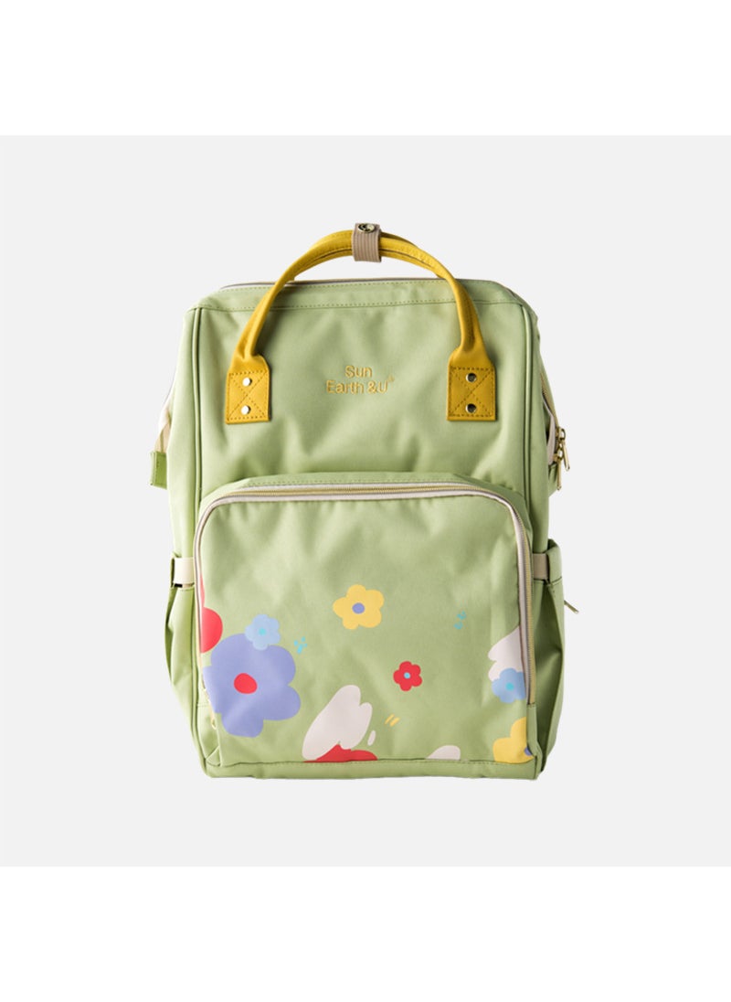 2-shoulder Mommy Bag Sunearth U Leisure Travel Mother-baby Backpack Waterproof Insulated Thermal Milk Storage Dry Wet Separation YE/LGY