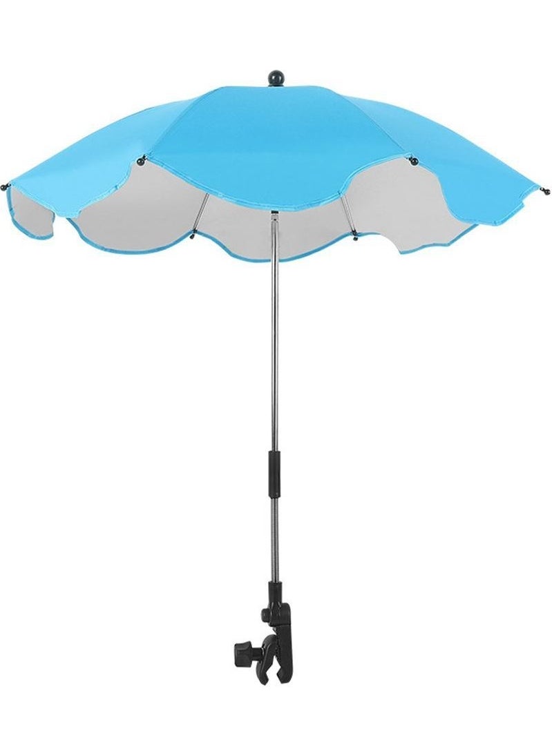 Detachable 360 ​​Degree Adjustable 66 cm Umbrella for Baby Stroller - Blue