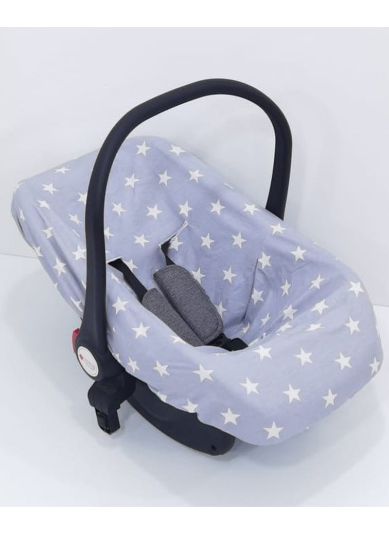 Hanger Style Star Stroller Cushion, Cover and Sheet Set of 3 Gray