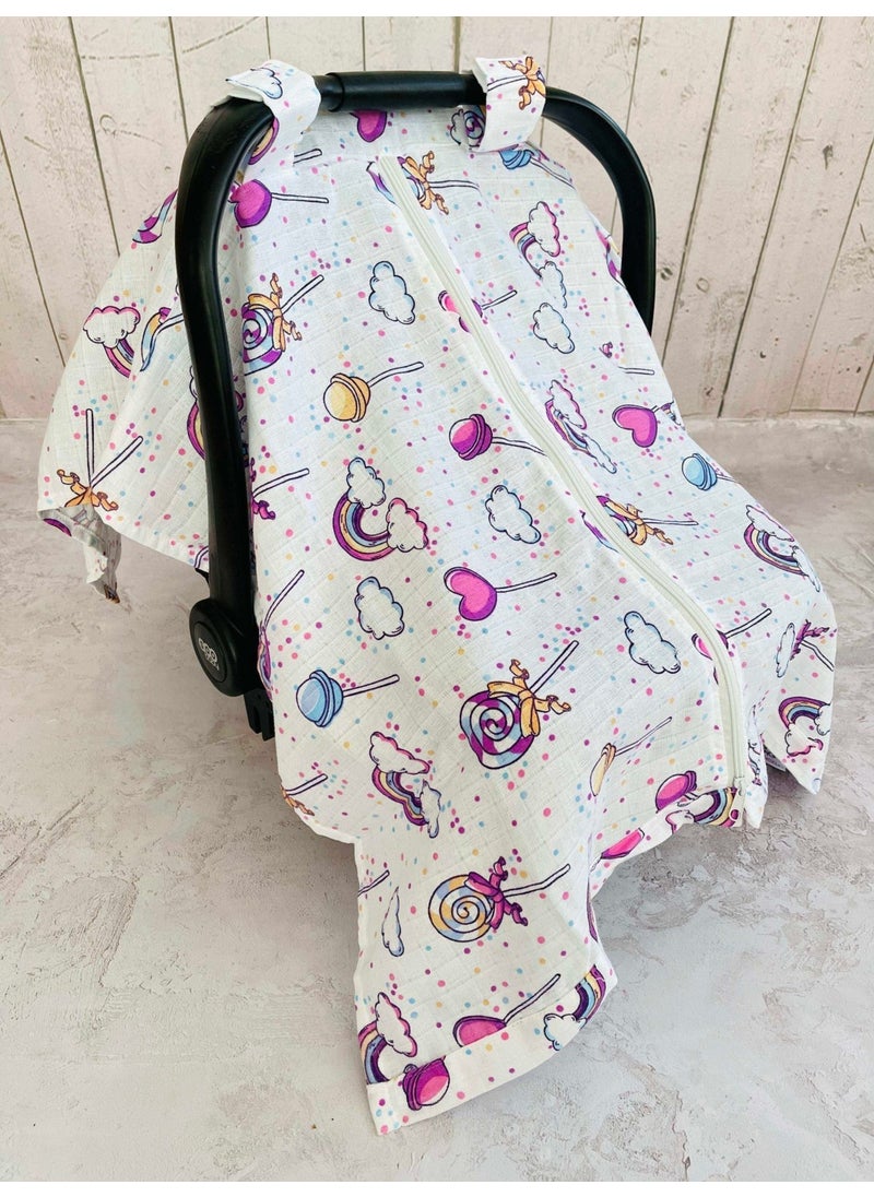 Muslin Stroller Cover and Infant Carrier Cushion