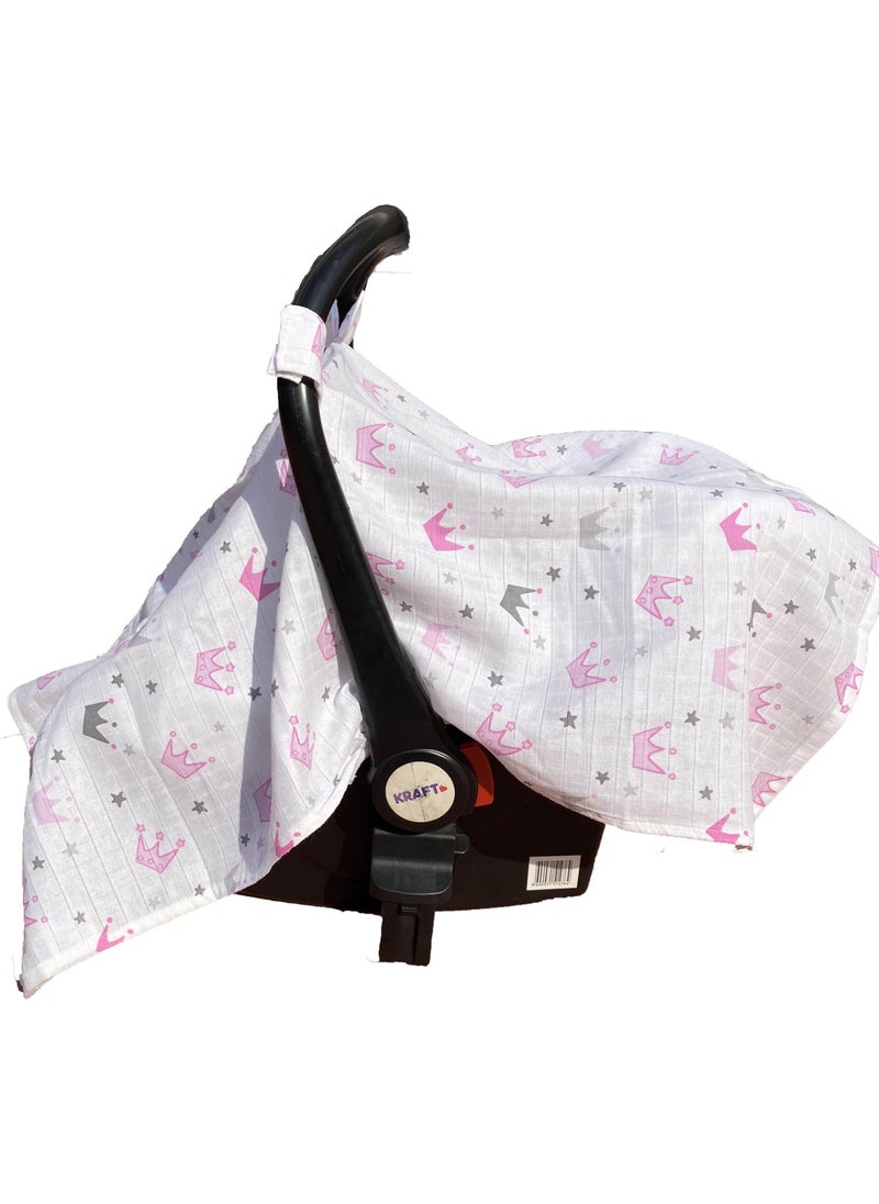 100% Organic Cotton Breathable Muslin Stroller Cover