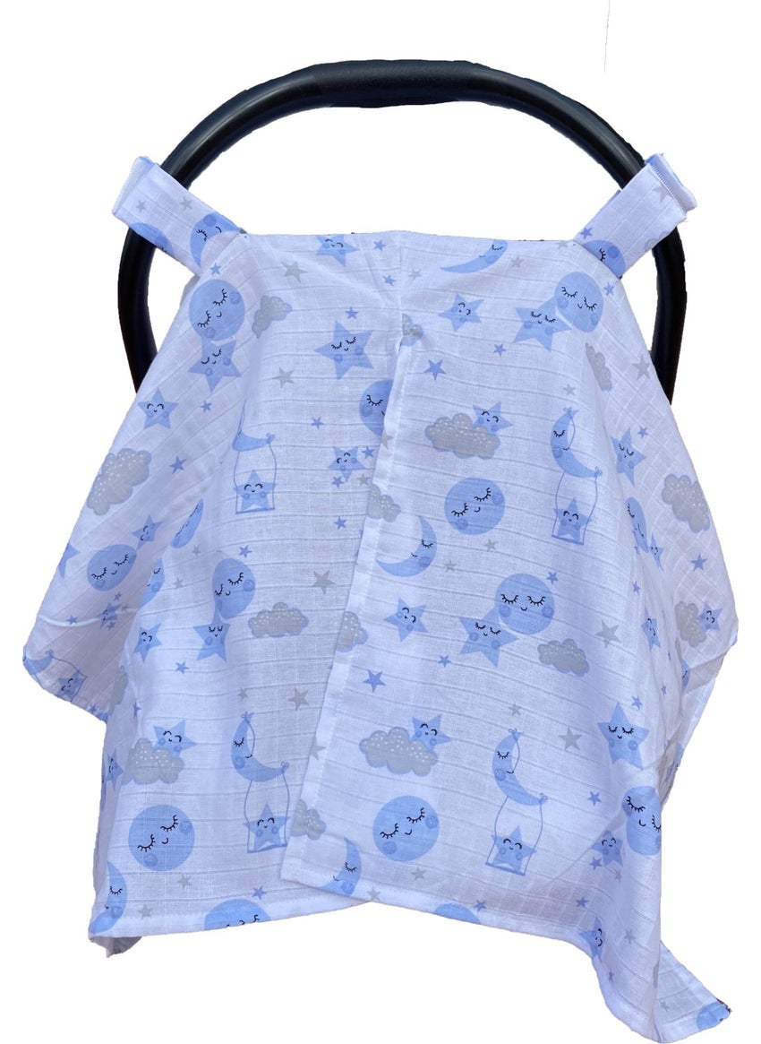 100% Organic Cotton Breathable Muslin Stroller Cover