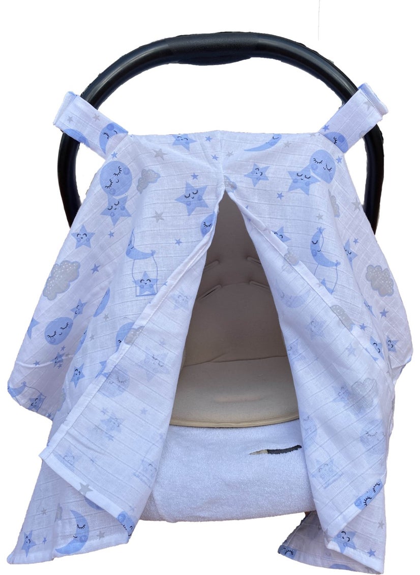 100% Organic Cotton Breathable Muslin Stroller Cover