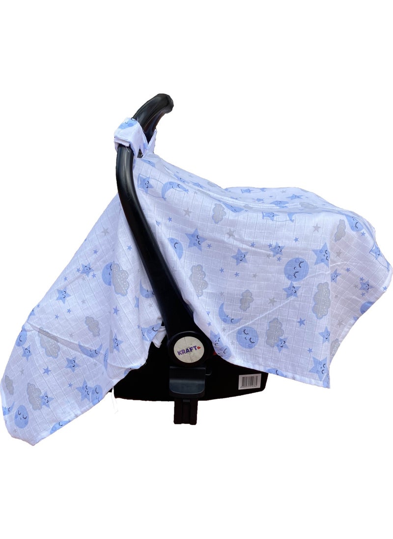 100% Organic Cotton Breathable Muslin Stroller Cover