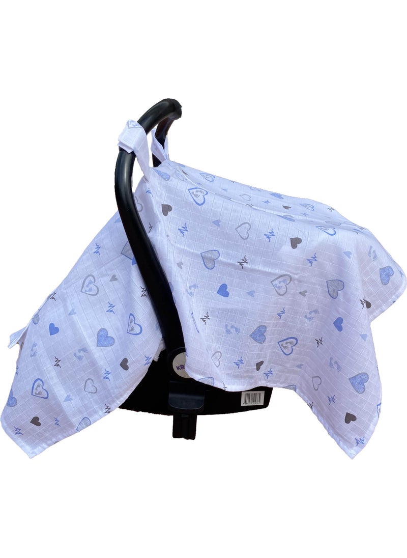 Cotton Breathable Muslin Stroller Cover