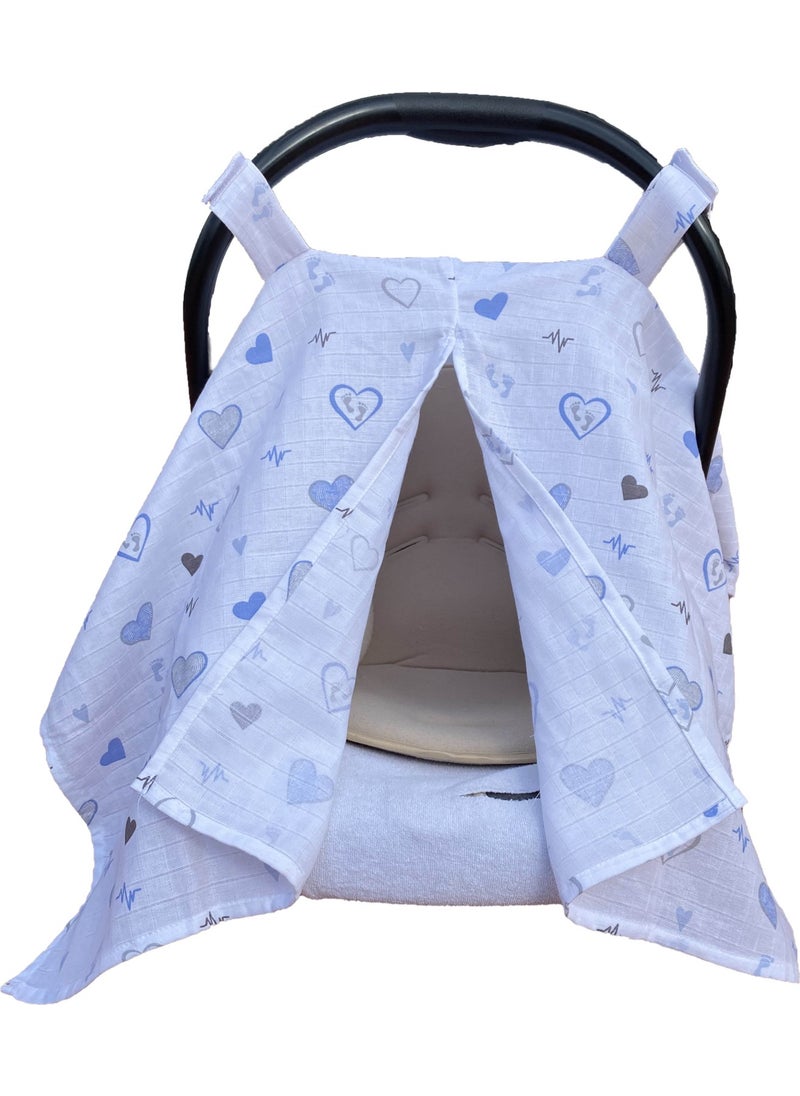Cotton Breathable Muslin Stroller Cover
