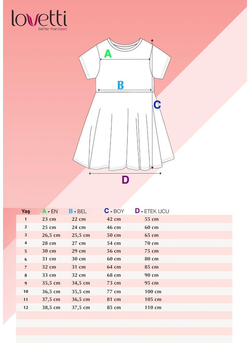 Smoke Gray Colored Basic Girl Short Sleeve Dress
