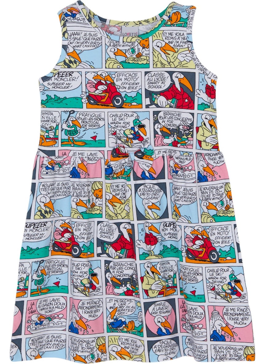 Cartoon Network Girl Patterned Sleeveless Dress