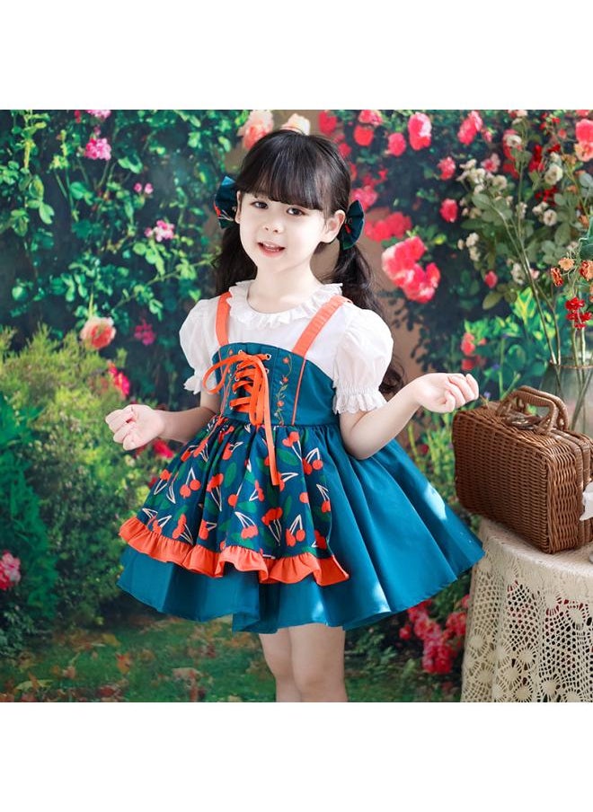Pastoral Floral Dress Children's Dress Girls Summer New Children's Wear Original Design Lolita Princess Dress