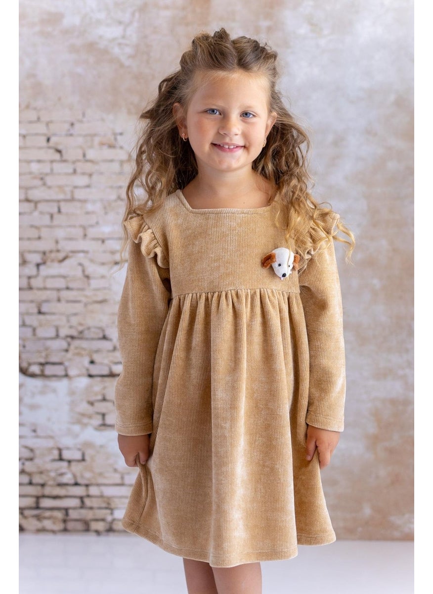 Baby Girl Dog Accessory Dress - Beige