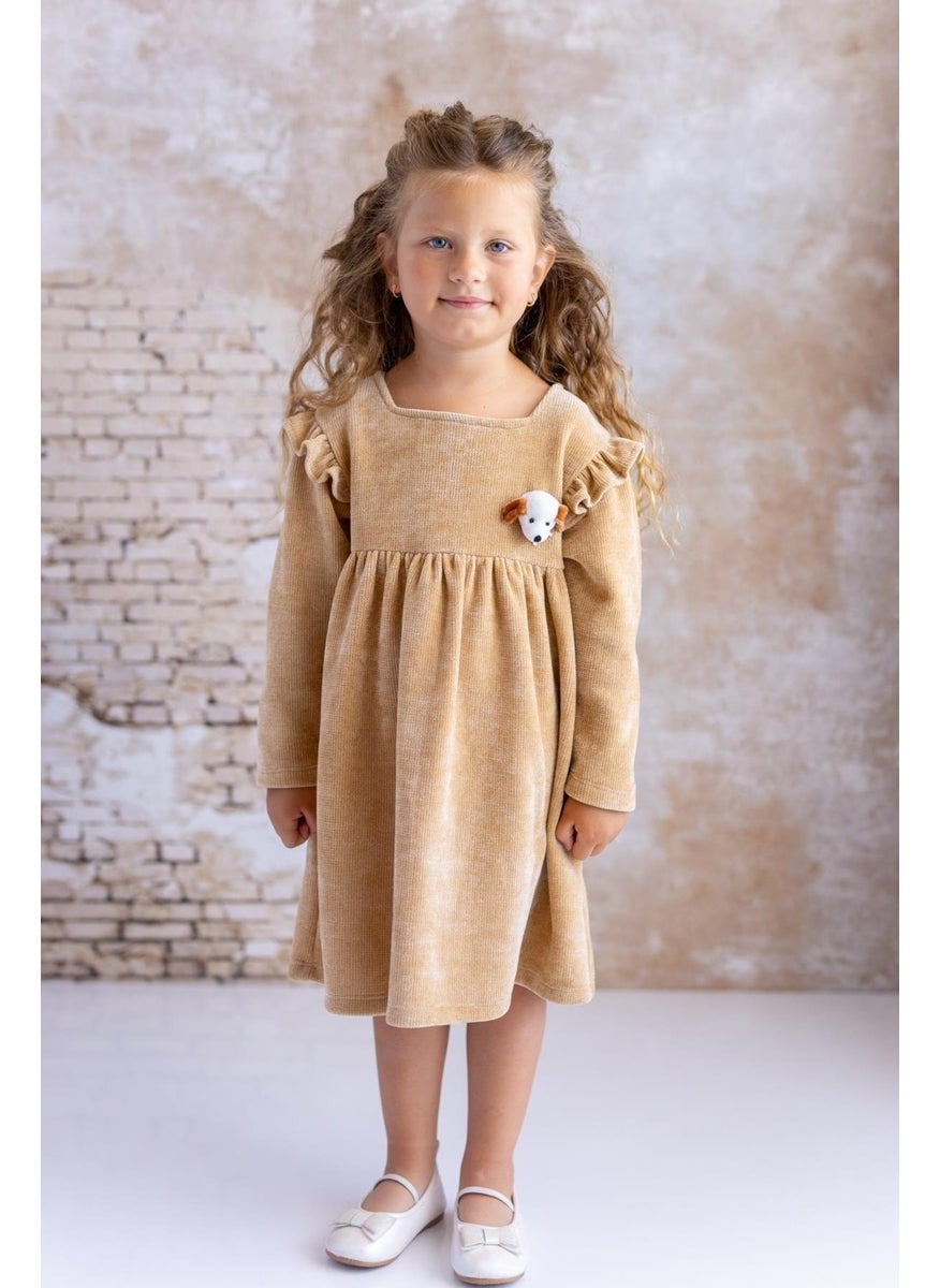 Baby Girl Dog Accessory Dress - Beige