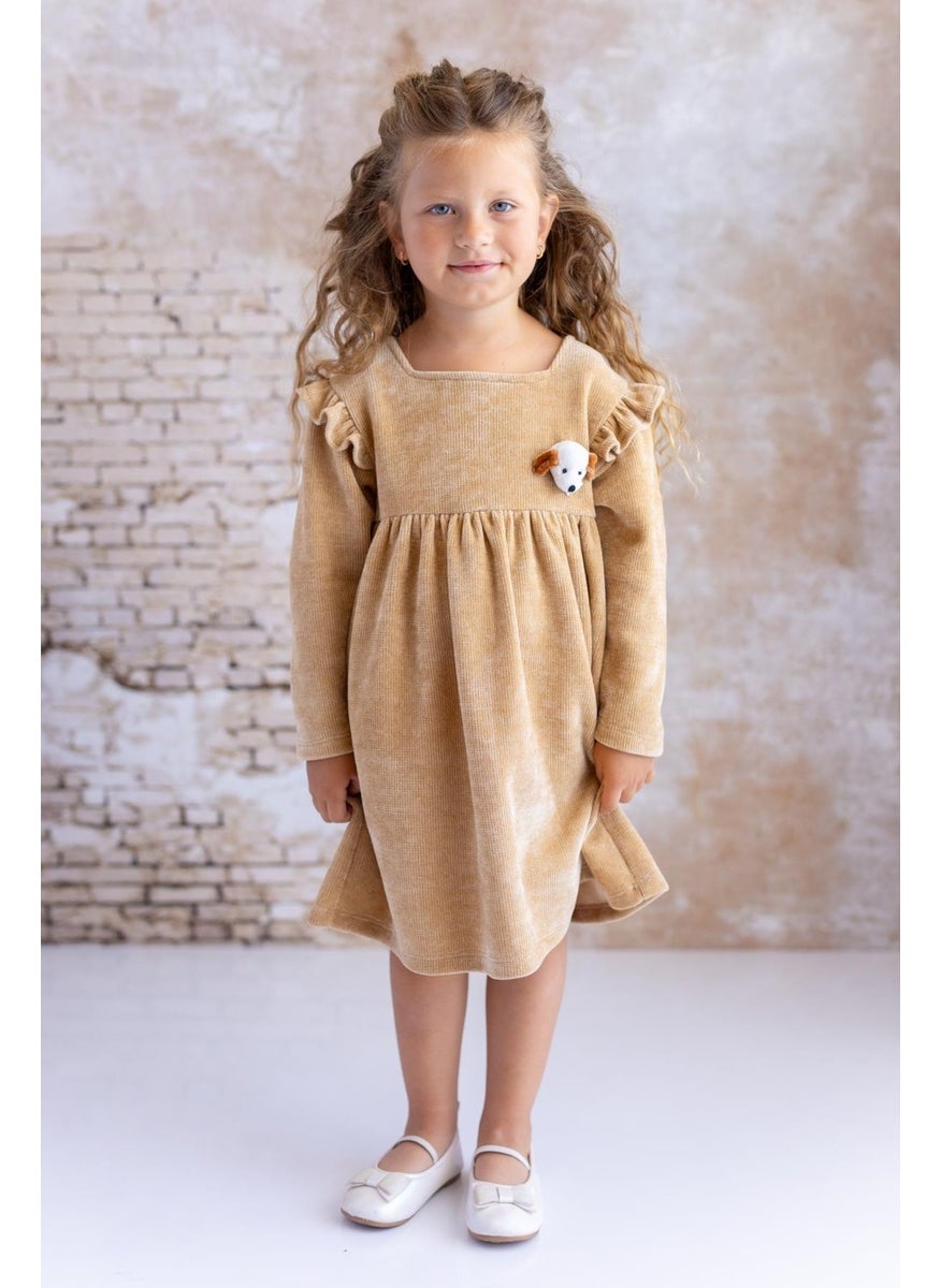 Baby Girl Dog Accessory Dress - Beige