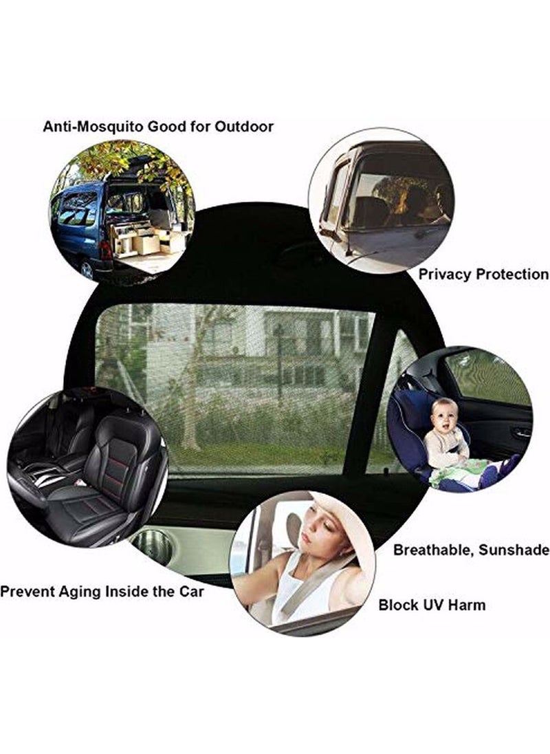 2-pack Vehicle Auto Side Window Curtain Vehicle Rear Sunshade Auto Door Glass Curtain Window Film
