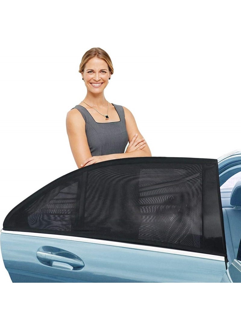 Kuzey Vehicle Side Window Sunshade 2 Pieces Rear Window Sunshade Curtain