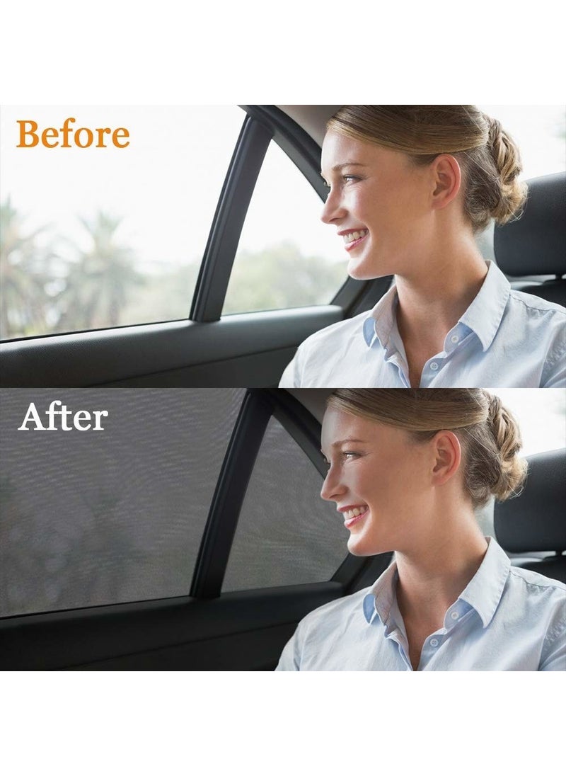 Kuzey Vehicle Side Window Sunshade 2 Pieces Rear Window Sunshade Curtain