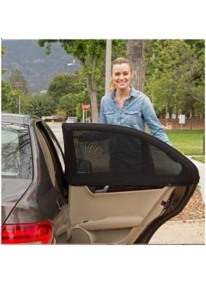 Kuzey Vehicle Side Window Sunshade 2 Pieces Rear Window Sunshade Curtain