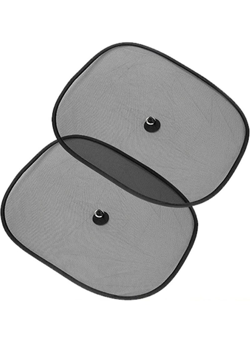 Vehicle Rear Side Window Sunshade Auto Curtain Set with Suction Cup Vehicle Curtain 2 Pieces